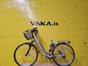 Grátt dömuhjól, vantar hnakk