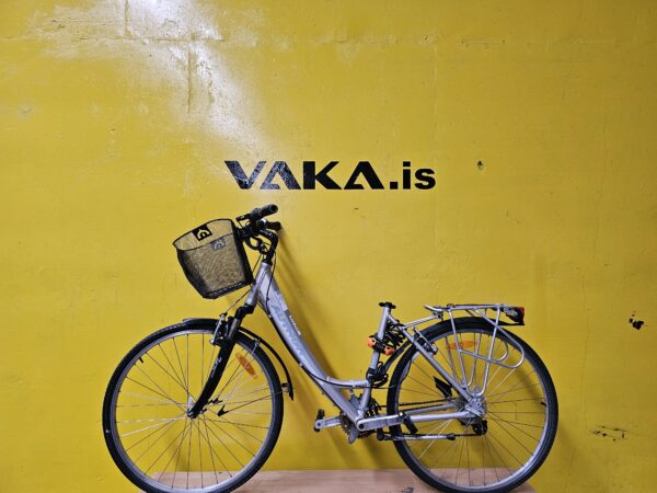 Grátt dömuhjól, vantar hnakk